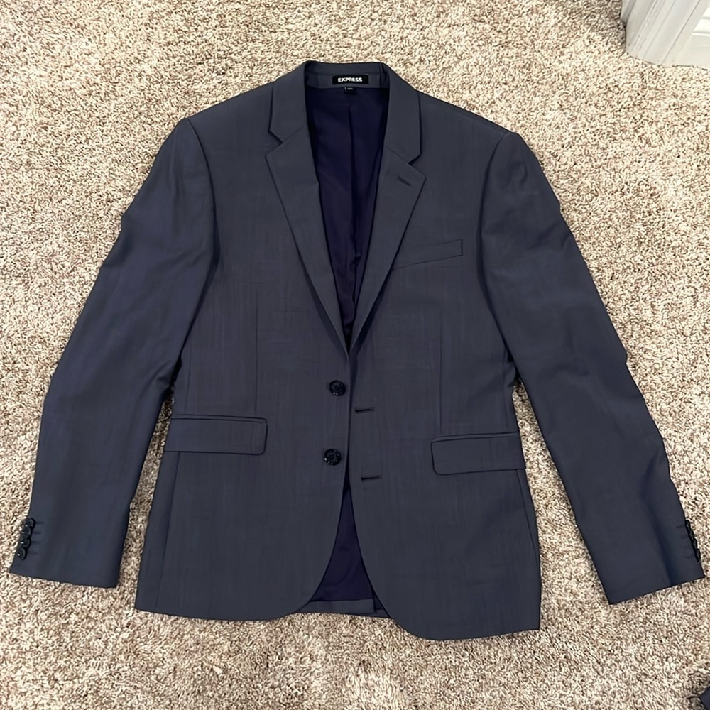 Express dark gray matching suit (jacket and dress pants), great condition
